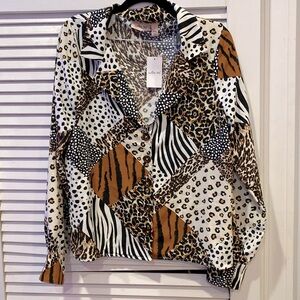Brand new animal print blouse!